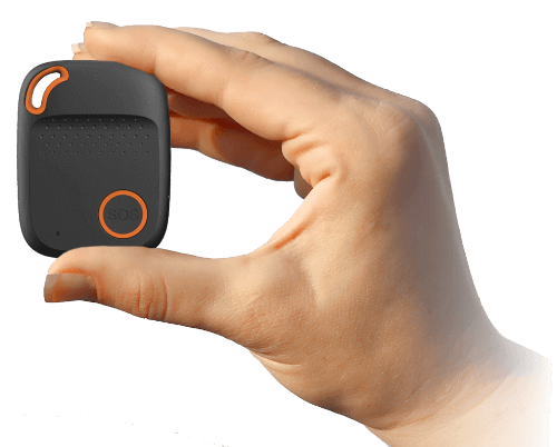 Hausnotrufknopf in Hand